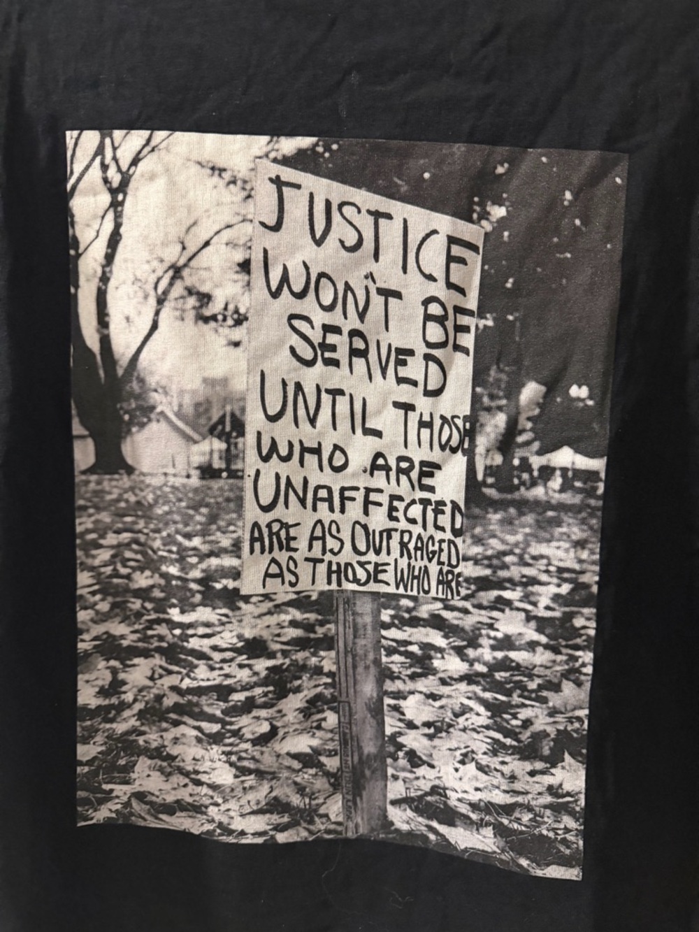 Justice Black Graphic Tee